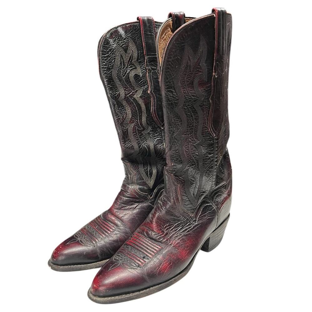 Women Lucchese 2000 T3523R4 Kangaroo Leather Cowgirl Western Boots SZ 7.5B Brown - Picture 2 of 8